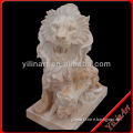 Hand Carved Marble Outdoor Decorative Roaring Lion Statues YL-D151